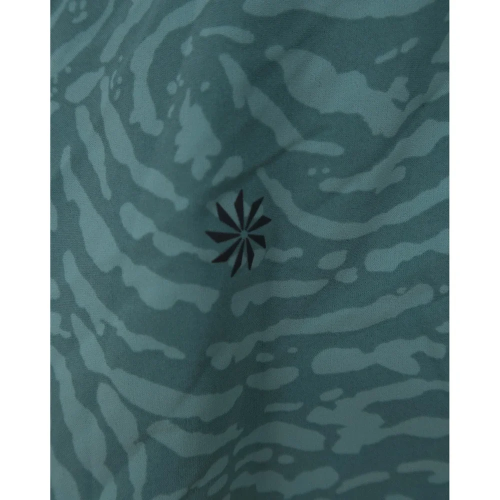 Athleta Racerback Tank Top Teal Green Animal Print Activewear Womens Small‎